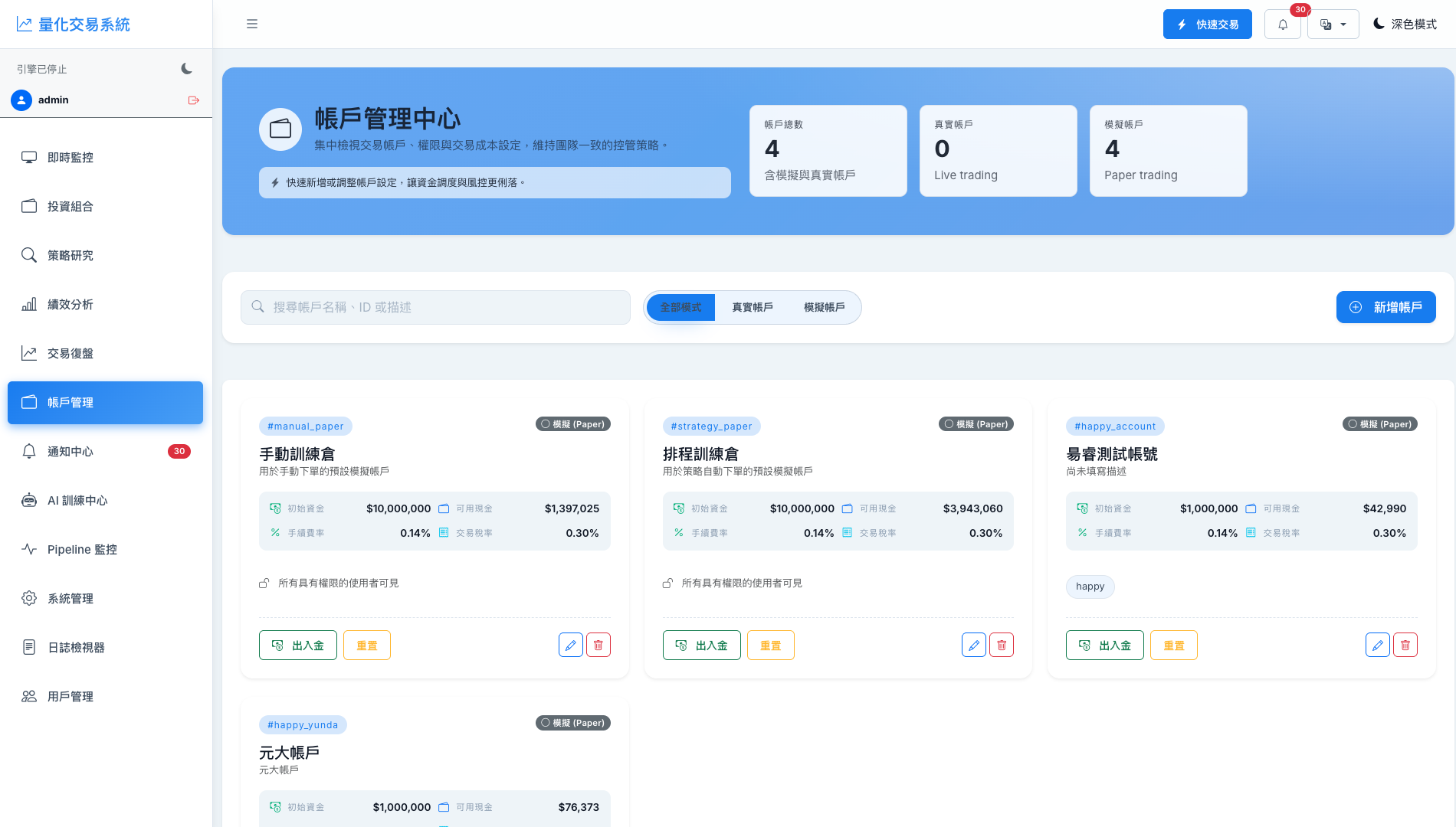 帳戶管理